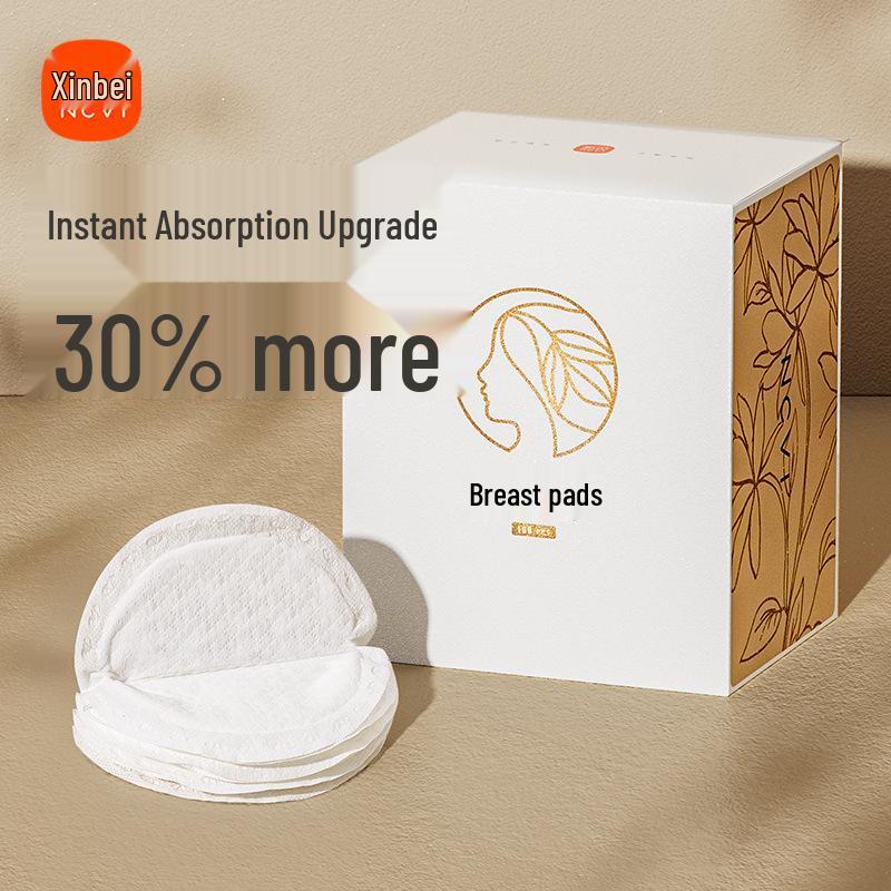 Ultra-Thin Disposable Breast Pads - 100 Pack: Anti-Overflow Nipple Covers for Postpartum Breastfeeding