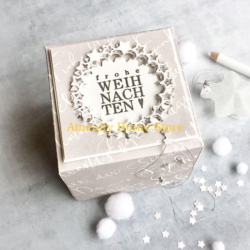 F26C Circle Star Metal Cutting Dies Stencil DIY Scrapbooking Album Stamp Paper Card E