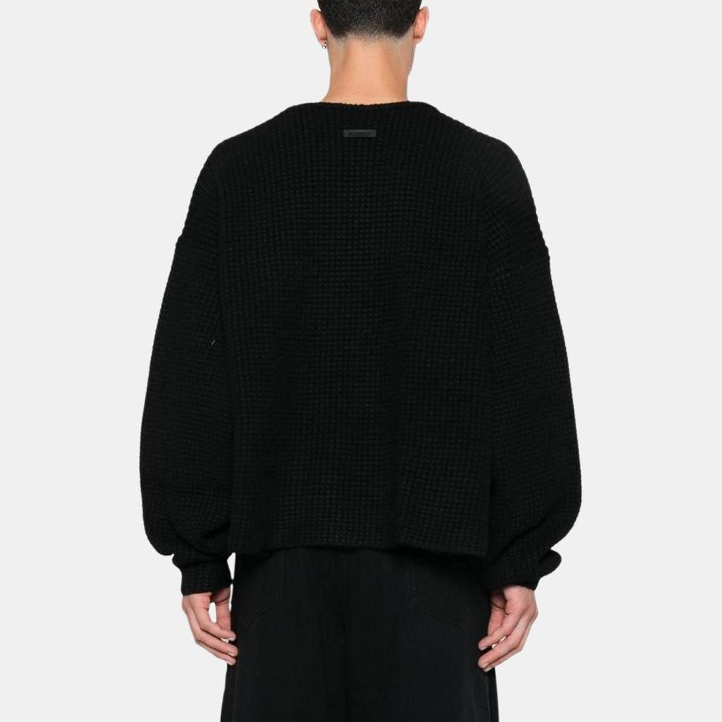 Fear of God Essentials Heavy Waffle Cardigan Black Men Tops 192BT246200F
