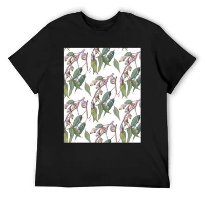 Australian Native Eucalyptus Tree Branch Watercolour T-Shirt Graphic Shirts Short Sleeve Tee Rapper Graphic Tees Men Clothing