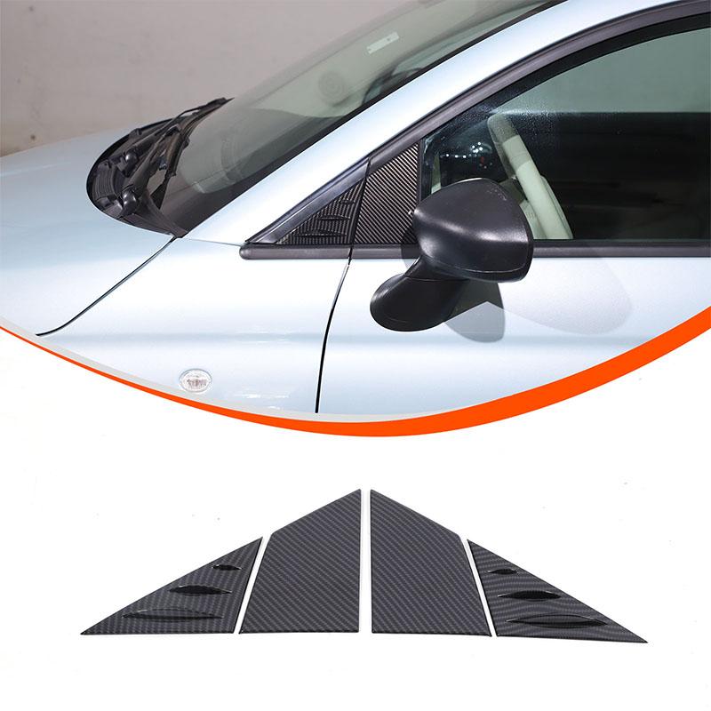 For Fiat 500 2010-2026 ABS Carbon Fiber Car Center Console Gear Shift Panel Steering Wheel Decorative Frame Sticker Accessories