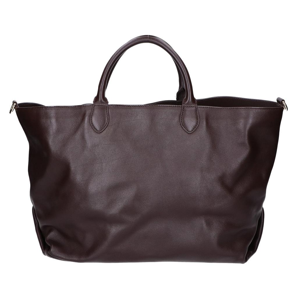 CELERI Leather X Canvas Reversible Tote Bag Brown / IvoryUsed