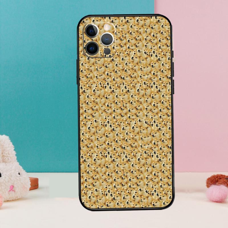 DOGE MEME Shiba Inu Hund Handyhülle Für iPhone 16 14 13 12 11 15 Pro Max 12 13 mini XR 15 16 Plus 16e Hülle Coque