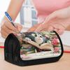 1pc Cute Lazy Cat Pencil Case Compatible for & S - Large Capacity Double Layer Flip-Top School & Office Organizer with Zipper Closure, Durable Portabl