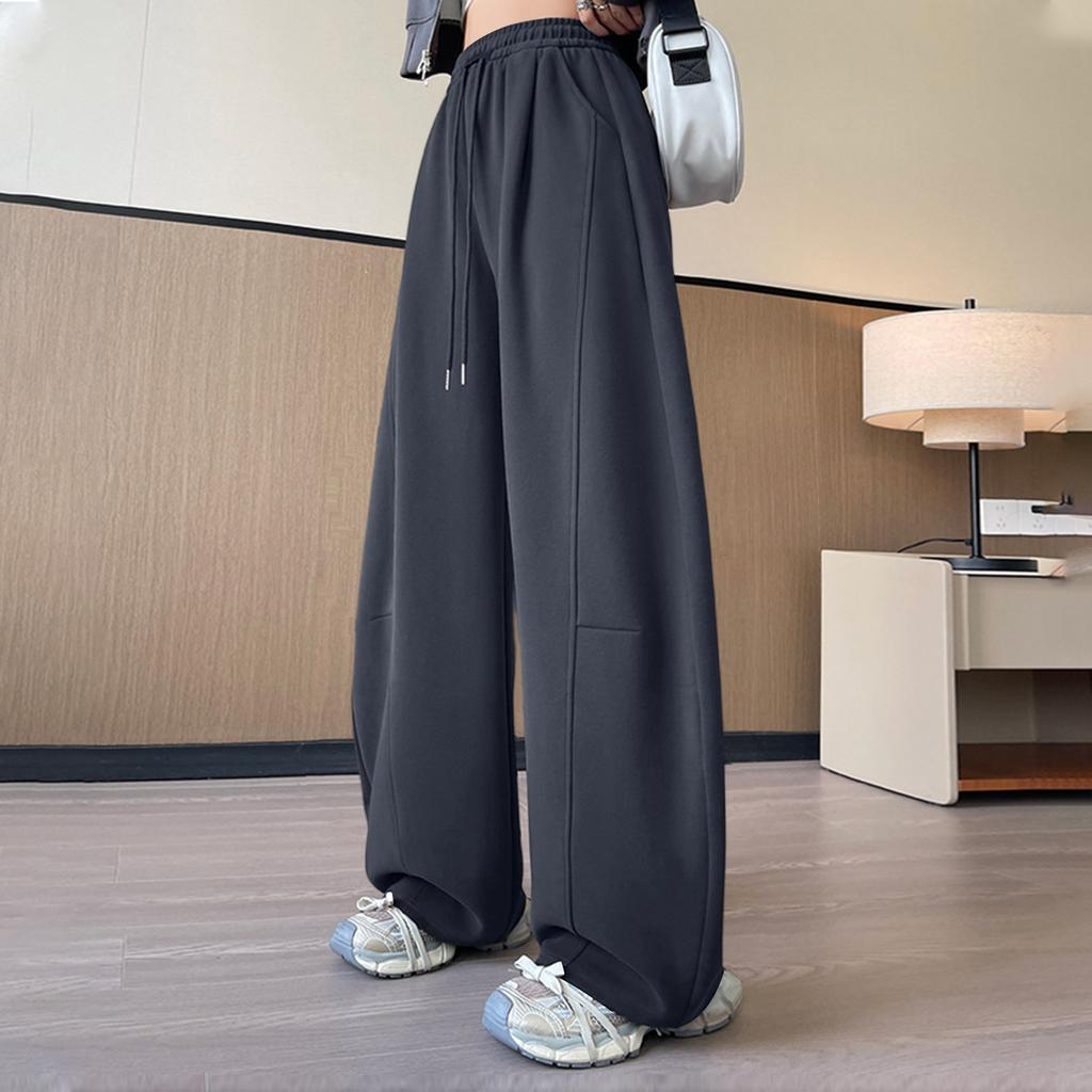 Women's Fashionable Loose Fleece Lined Trousers
