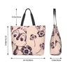[MINIER] Chip and Dale Eco Bag, Women's Tote Bag, Shoulder Bag, Large Capacity Shopping Bag, Convenience Store Bag, Lightweight, Waterproof, Handbag,