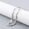 Simple Temperamental Neutral 304L Stainless Steel Prismatic Splicing Necklaces for Daily Adornment