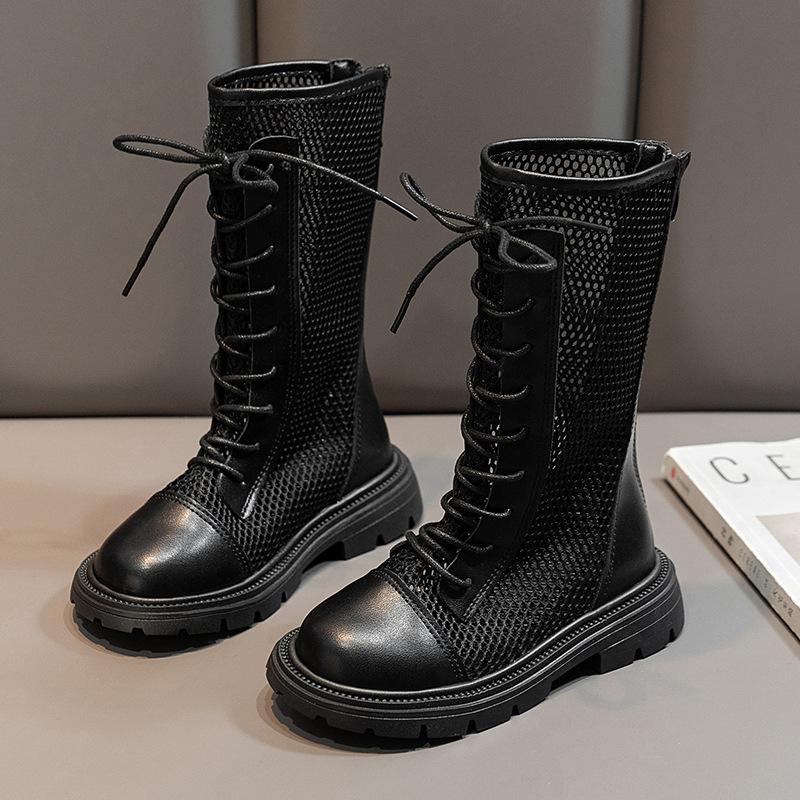 Mädchensandale, Kinderschuhe, Kinderschuhe, Flache Schuhe, Lange Stiefel