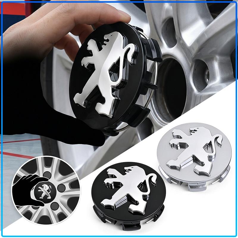 4pc/set 60mm Car Wheel Center Hub Cap 56mm Stickers Car Rims Dust-proof Cover Hubcaps For Peugeot 206 307 301 207 407 308 406 107 108 208 408 508 607
