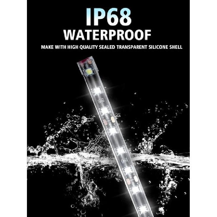 4Pcs Led Strip Lights for Car, 12inch Waterproof IP68 Car Underglow Strip White