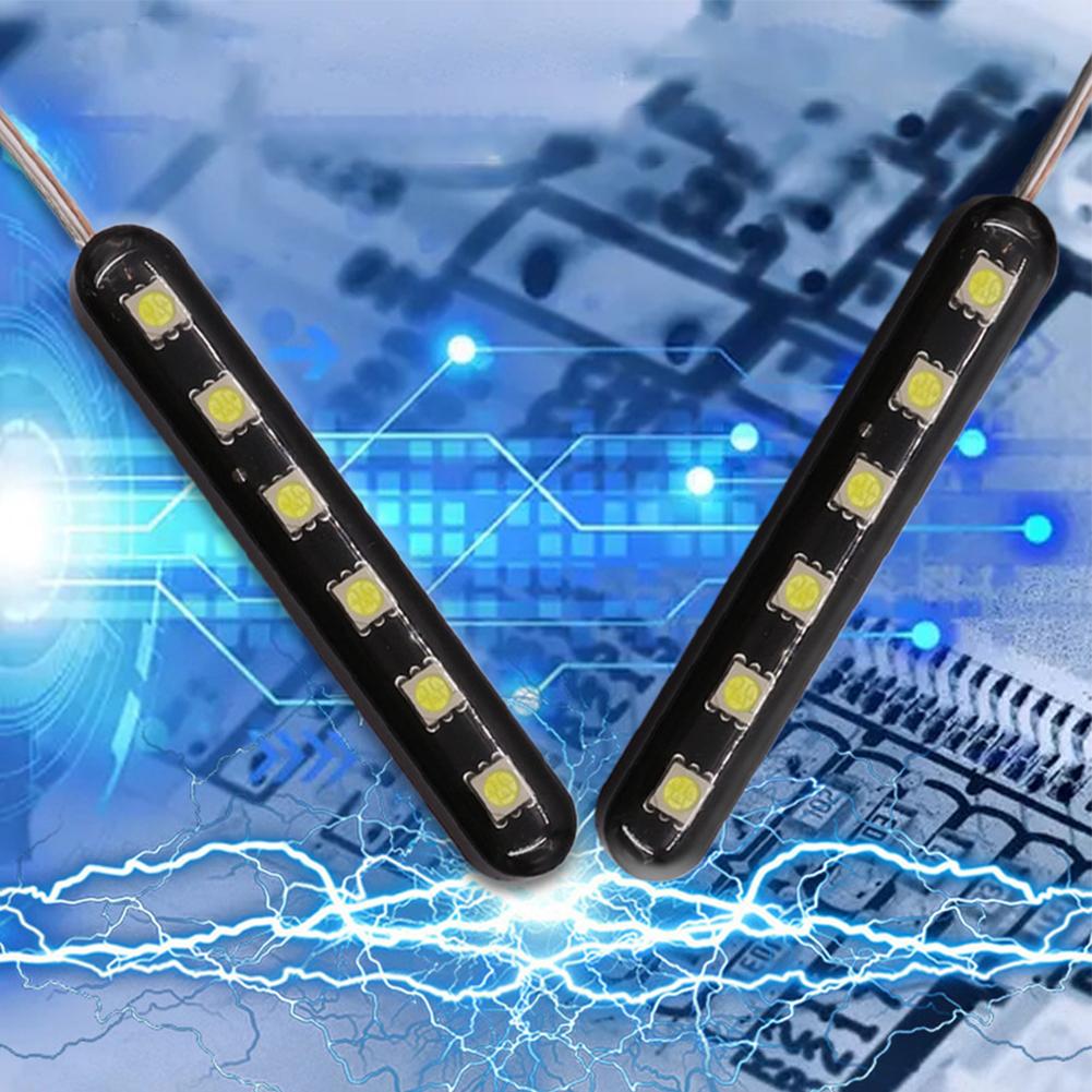 Rücklichtstreifen Stroboskoplichter Kit LED Motorrad LKW ATV Set Seite Hinten 2PCS ABS+LED Praktisch Einfach zu installieren