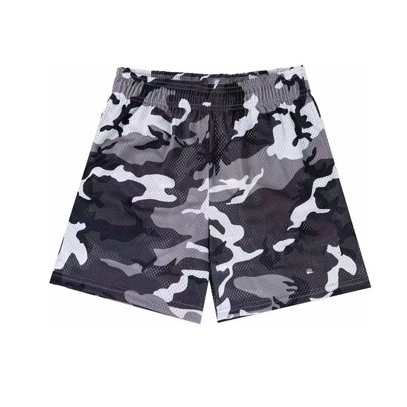 Men's American Casual Mesh Fitness Running Shorts - Trendy Five-Point Muscle Training Sports Shorts.