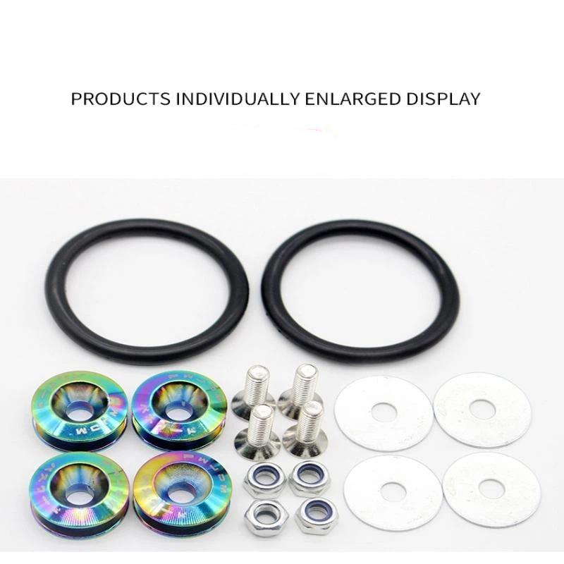 Jdm Car Modified Hex Fasteners Fender Washer Front/Rear Bumper Engine Concave Screws Fender Washer License Plate Bolts Styling