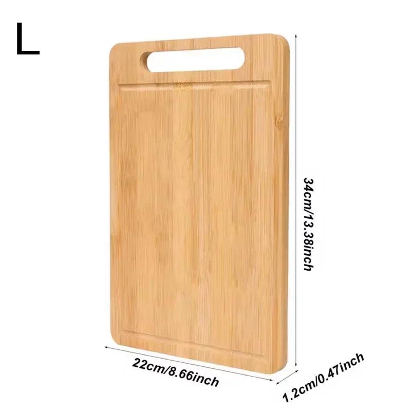 WXCOO Kitchen Wooden Chopping Boards Double-sided Serving Board for Meat Fruit and Vegetable Cutter Solid Wooden Cutting Board
