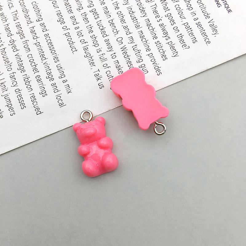 

Cartoon Flower & Bear Resin Pendant DIY Hair Clip Accessories