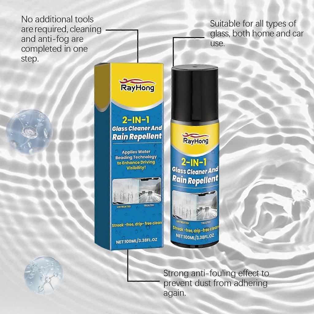 Car glass cleaning and anti-fog two-in-one windshield cleaning brightening degreasing anti-fog agent 1