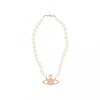 Vivienne WeStwood One Row Pearl Bath Relief Women S Choker Necklace 63010106 02g128