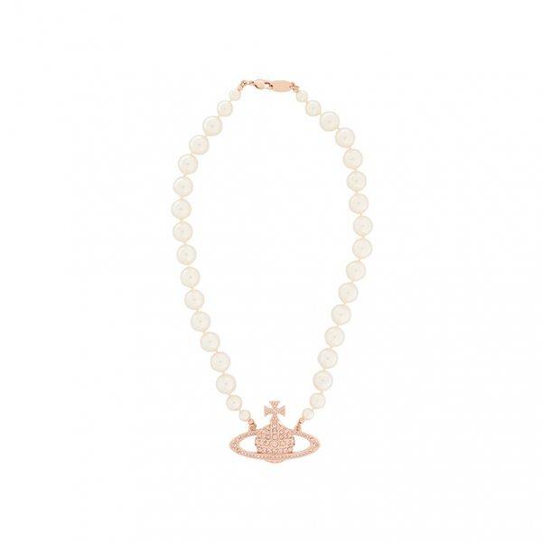 Vivienne WeStwood One Row Pearl Bath Relief Women S Choker Necklace 63010106 02g128