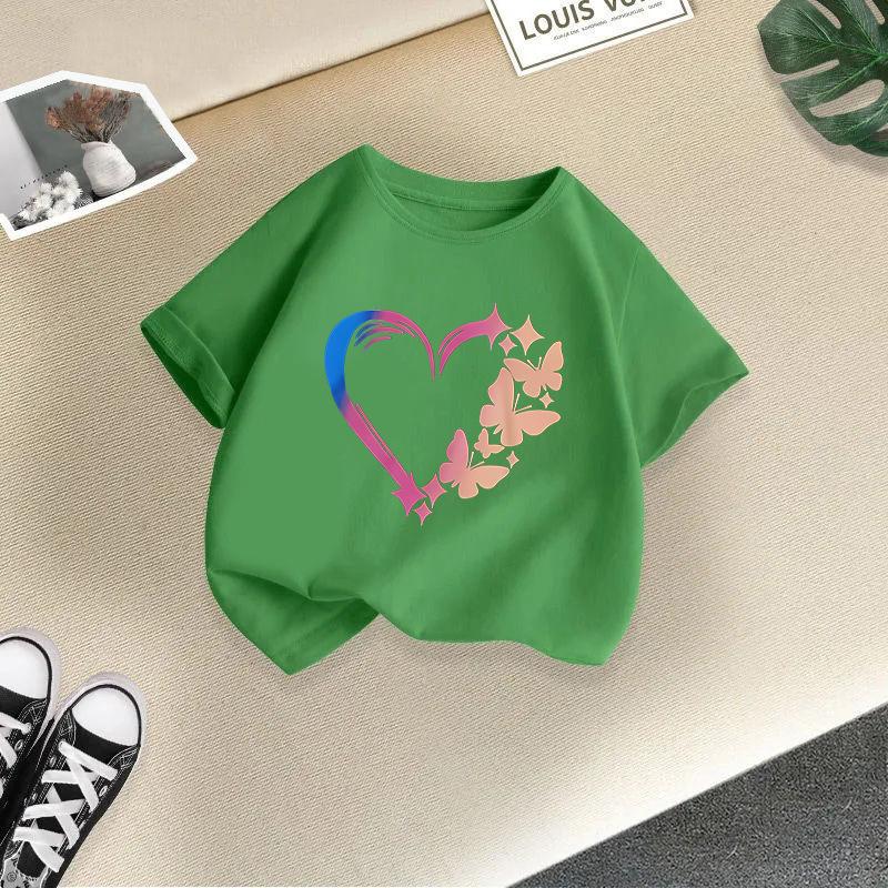 Kid T Shirt Love Printed Children T-shirt Kids 100% Cotton Clothes Tshirt Tops Tee Boys Girls Baby Tee 2-13Y