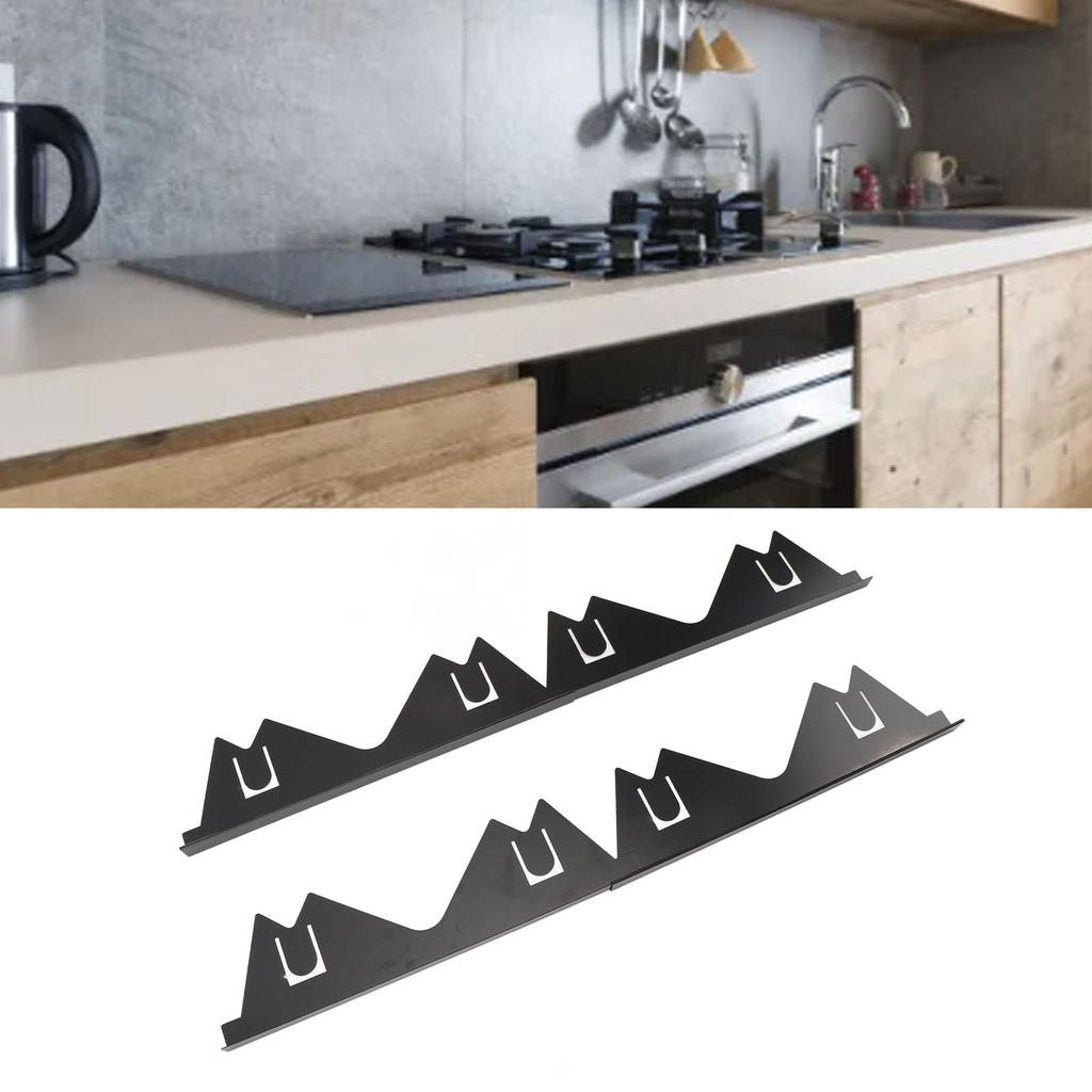 2 Pair Stainless Steel Stove Gap Covers Stove Gap Filler Range Trim Kit Heat Resistant Easy Clean Ea