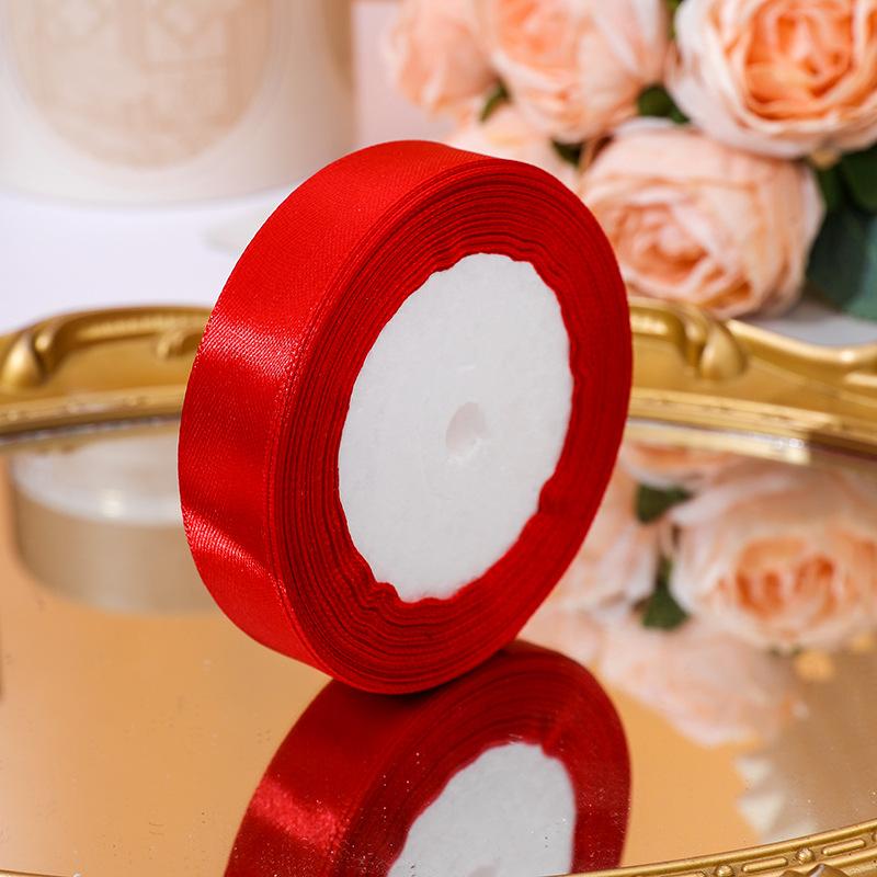 22meters/roll Wide 2cm Satin Ribbon Wedding Holiday Season Party Decor DIY Making Handmade Gift Wrapping Crafting Materials