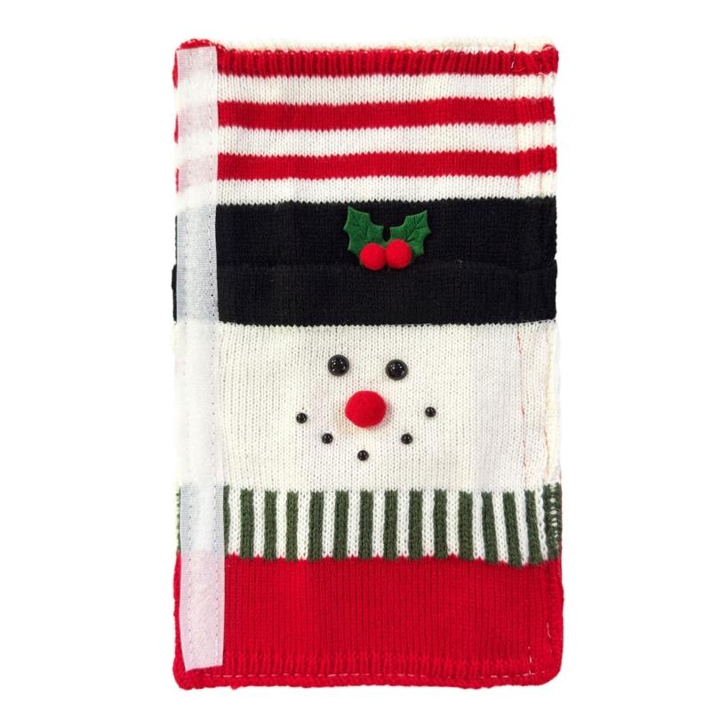 Christmas Appliance Handle Sleeve, Fabric Decoration with Handle-Over Form and Side Closure for Seasonal Kitchen Displays