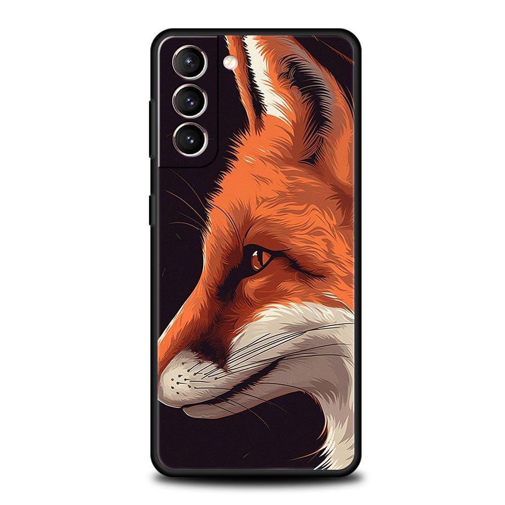 Red Fox Phone Case Cover for Samsung Galaxy S26 S25 S24 S23 S22 S20 S21 FE Ultra S25 Edge Plus 5G Soft TPU Shell Fundas Capa Bag