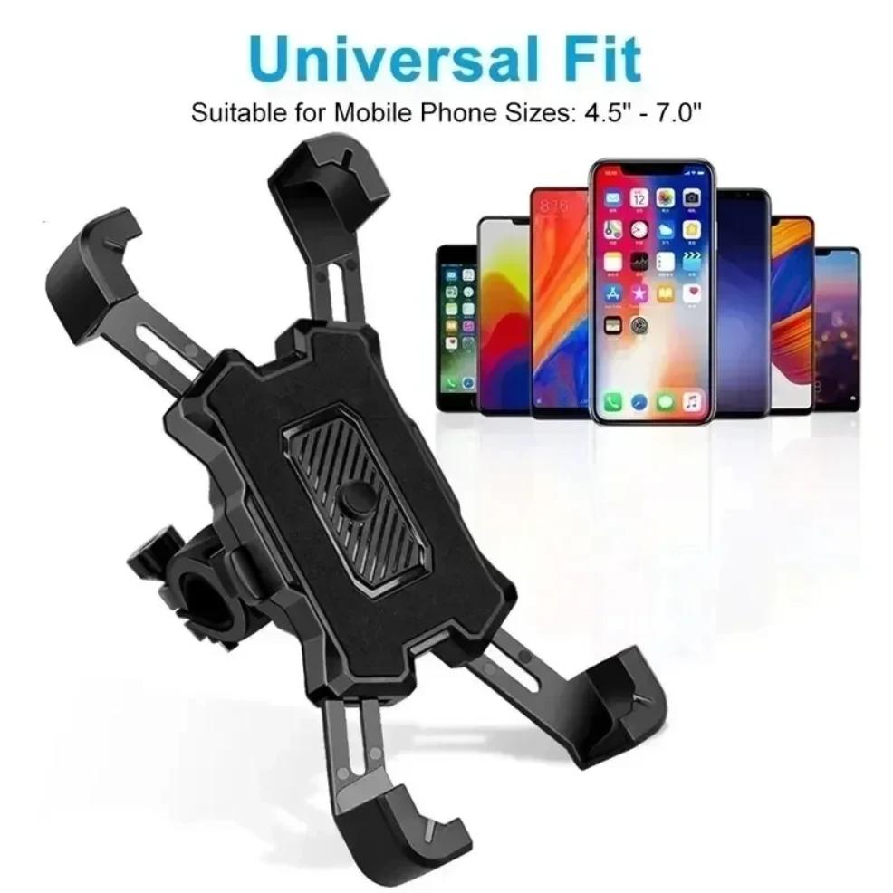 Bike Phone Holder Universal Motorcycle Phone Mount for Handlebar Shockproof Easy Install Fit for Iphone Xiaomi Huawei Sunsung