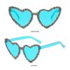 Candy Color Heart-shaped Sunglasses Sun-Protective Black Shades Glasses Outdoor Sunglasses