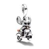 New 925 Silver Cute Lovely Stitch Lilo Pendant Bead The Princess Charm Fit Bracelet DIY Women's Jewelry Gift