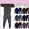 Luxuriös warmes Herren-Trainingsanzug-Set mit Fleece-Zip-Hoodie und Jogginghose