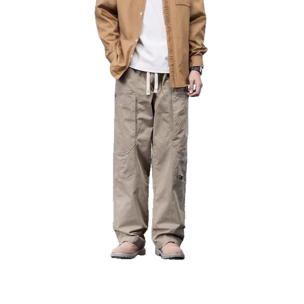 Big Pocket Overalls Men's Youth Work Pants Labor Pants Trend Loose Casual Straight Pants