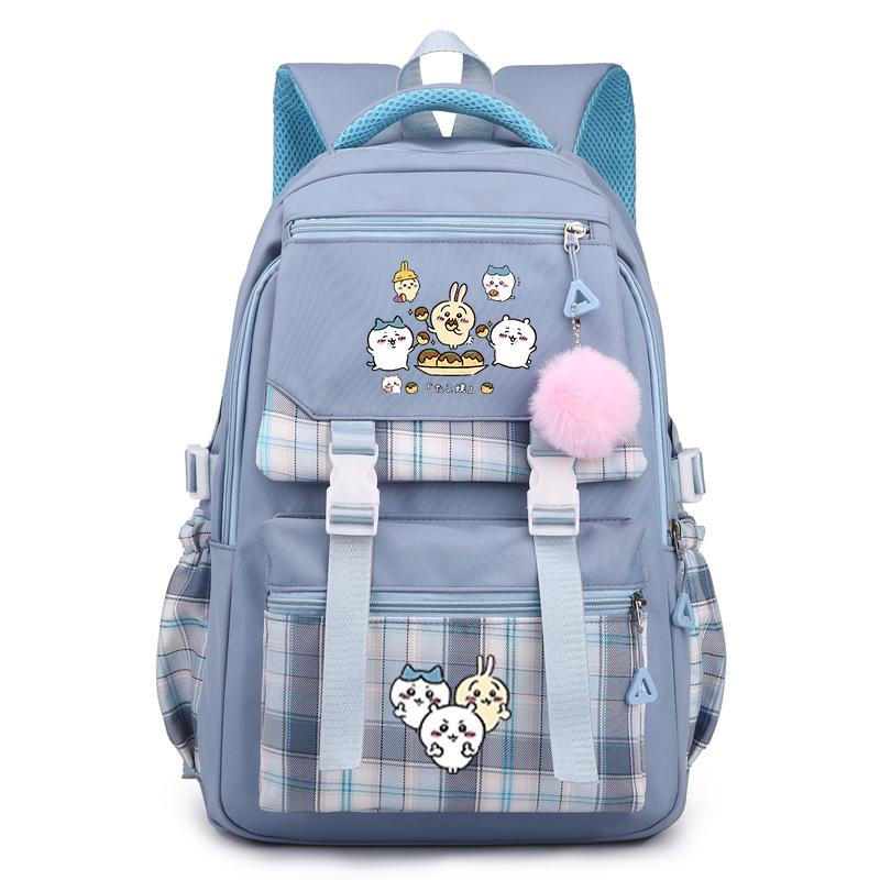 Jiikawa Wow School Bag New Chiikawa Girls Backpack for Primary and Secondary School Students Cute College Style Backpack