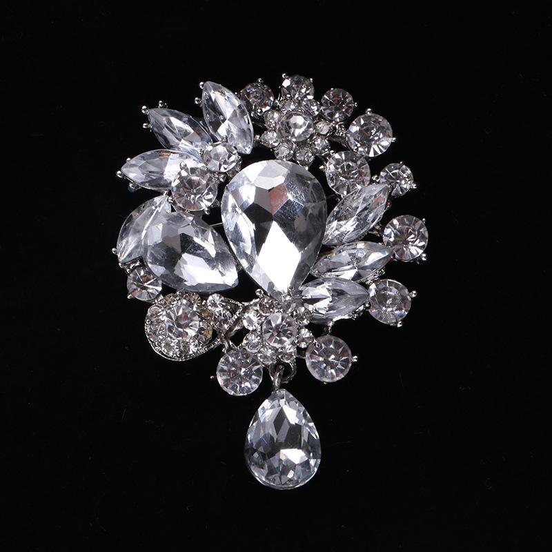 Legierung Mode Kreative Persönlichkeit Kristallglas Brosche Brosche Brosche Damen Kleidung Zubehör