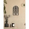 Black Metal Window Arch Wall Decor Gothic Baroque Grille for Living Room Wall Art 3D Ornament Gothic Gate