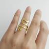 Creative Cat Crochet Hook Rings Metal Yarn Guide Rings Handcrafted Open Rings Stylish and Versatile Accessory for Women