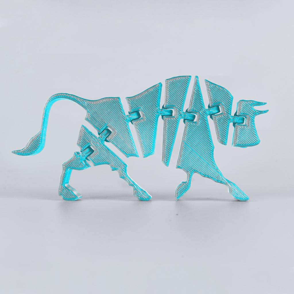 3D Printing Cattle 3D Printing Articulatedworm Toy Adult Children's Toy Mysterious Cattle Toy