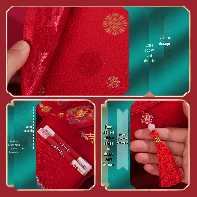 2025 Red Xi Wedding Envelope - New Fabric, Joyful Event, Ten Thousand Yuan Red Packet
