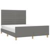 Vidaxl Bed Frame Without Mattress, Dark Gray, 140X200 Cm, Upholstered