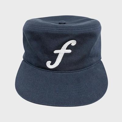 F Logo Pillbox Washed Cap Navy