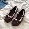 2026 Summer Retro French Bow Mary Jane Shoes: Height-Boosting Flats for Skirts