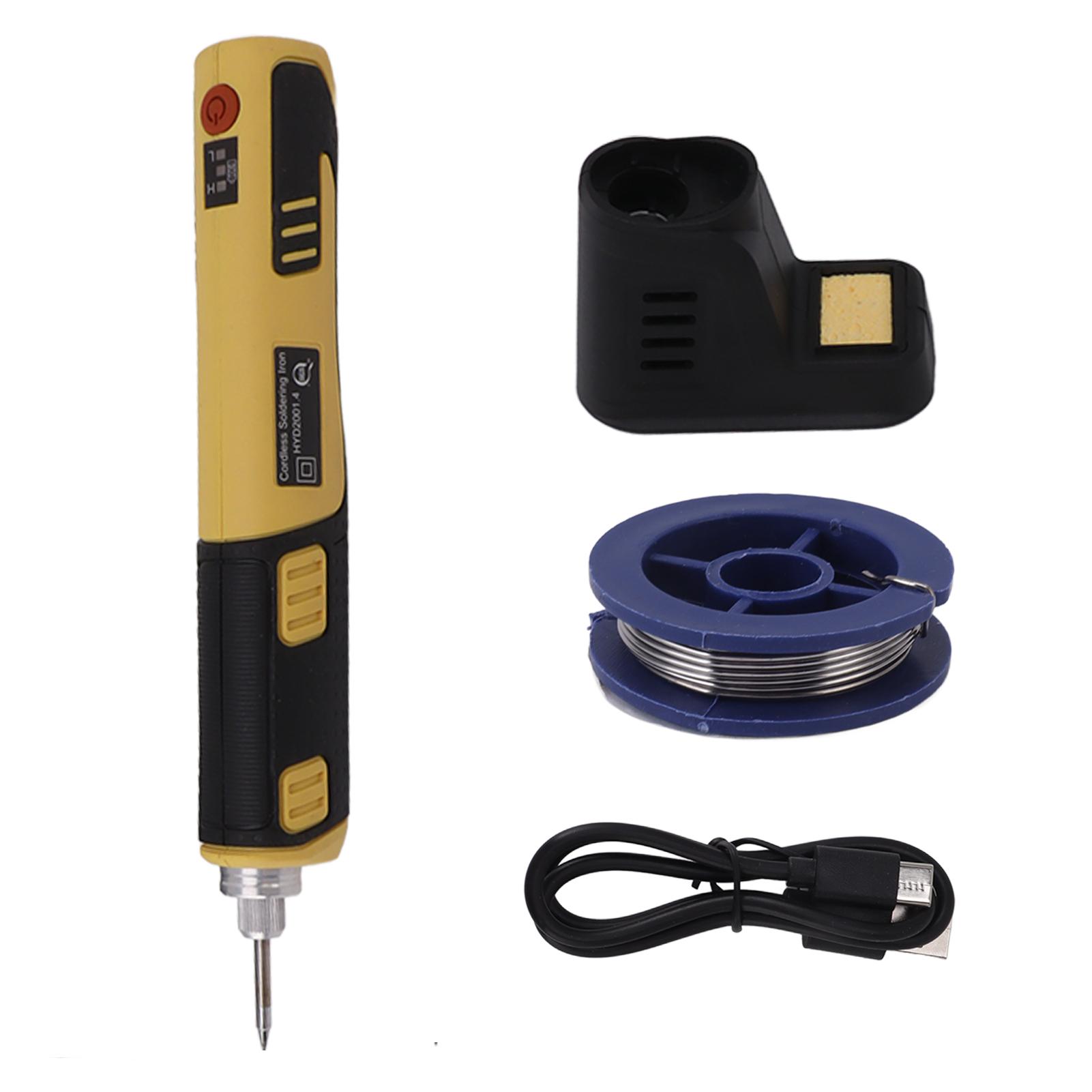 

Комплект портативного беспроводного паяльника Беспроводной паяльник с перезаряжаемым литий-ионным аккумулятором жёлтый