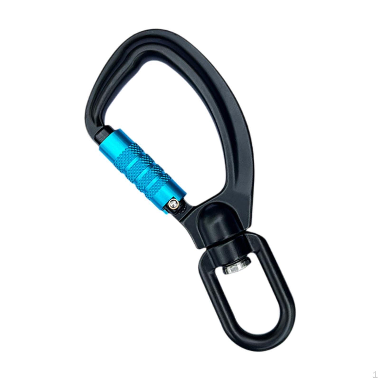 

Carabiner Clip Snap Hook with Swivel Release Lightweight Accessory Sturdy for Black