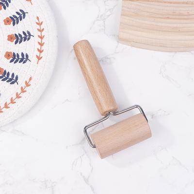 1 Pz Piccolo Mattarello a Forma di T in Legno Rullo Manuale per Pasta Durevole Rullo per Pizza da Forno Utensili da Cucina per Cuocere al Forno Schiacciare Noci Cracker