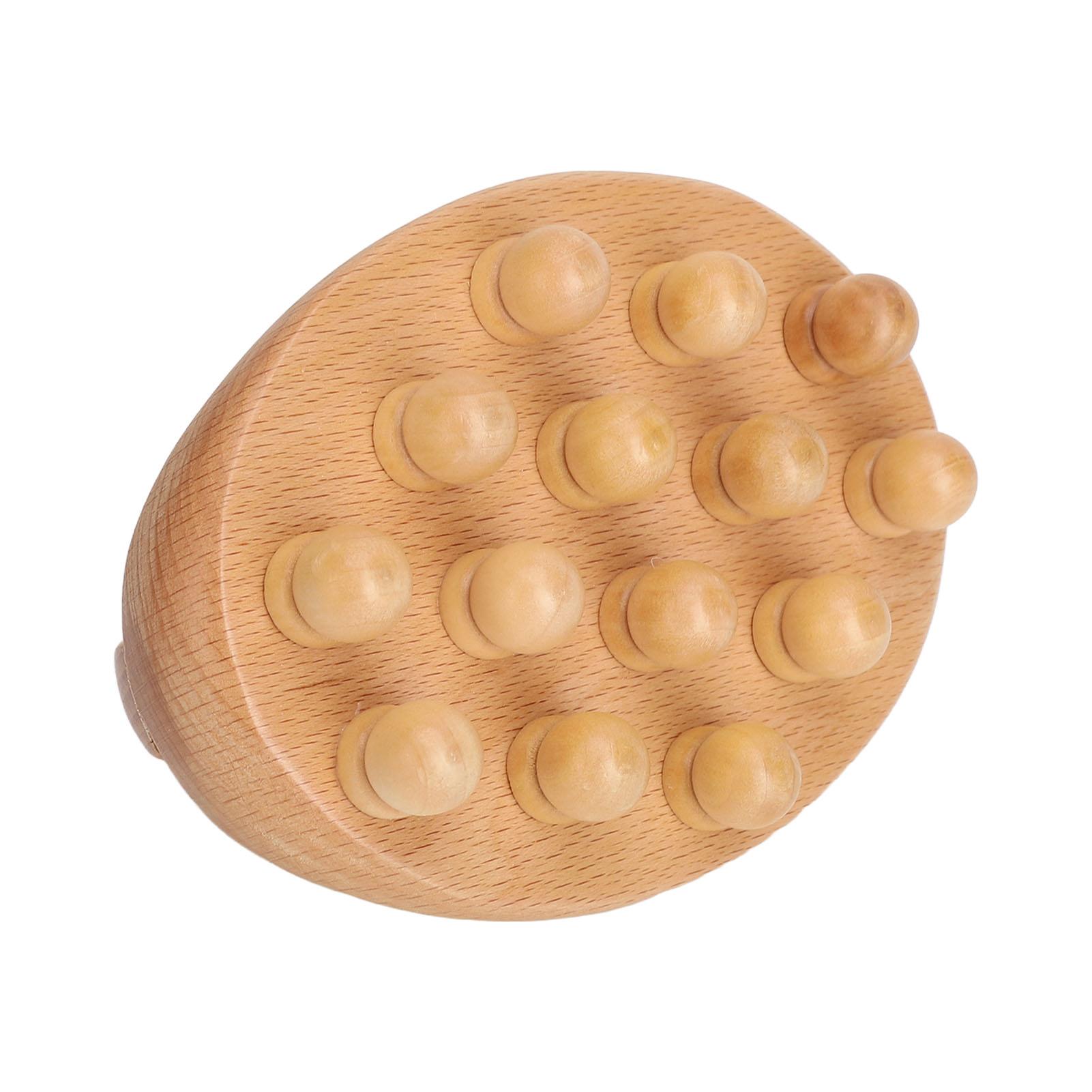 

Wooden Body Massage Brush Muscle Relaxation Smoothing Beads Meridian Guasha Massage Tool