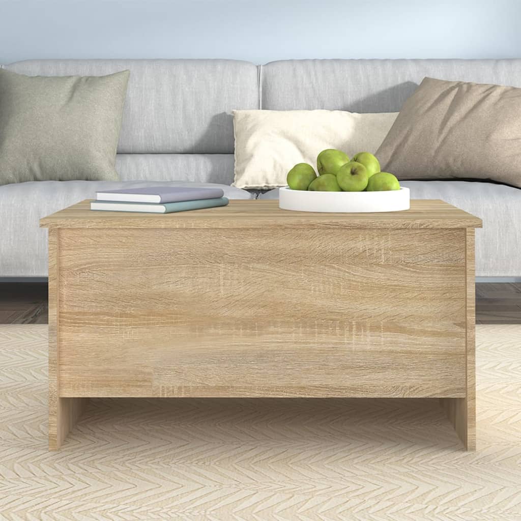 Coffee Table Sonoma Oak 80x55.5x41.5 Cm Engineered Wood\