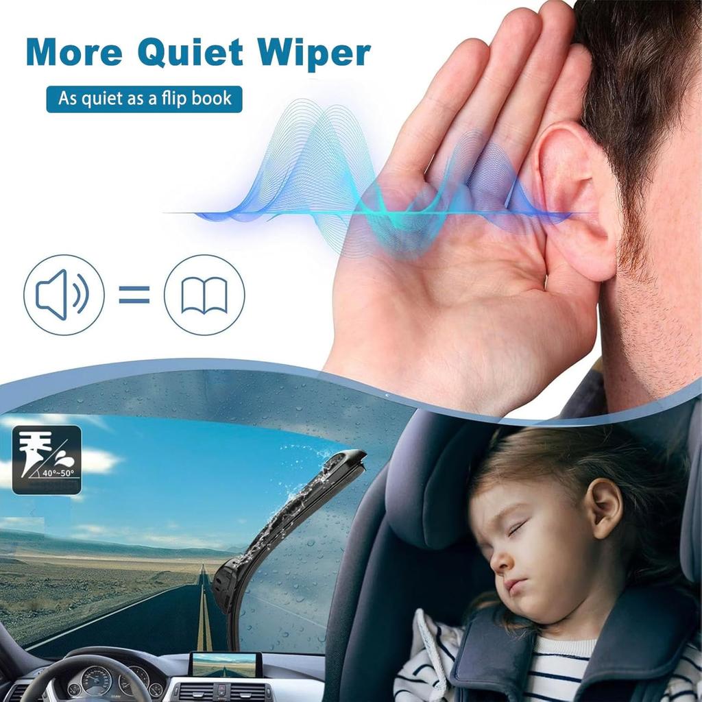 Windshield Wiper Blades For Tesla Model X With Integrated Washing,Tesla Silicone Windscreen Wiper Blades All-Seasons Applicable, Original Equipment