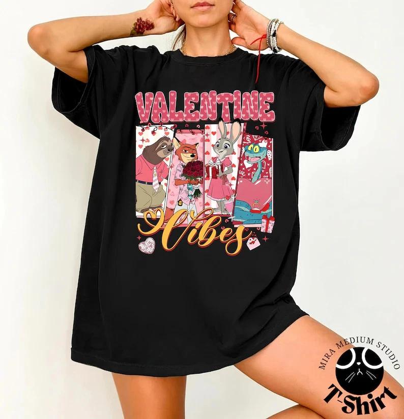Zootopia Valentine Judy Hopps And Nick Wilde Tshirt S