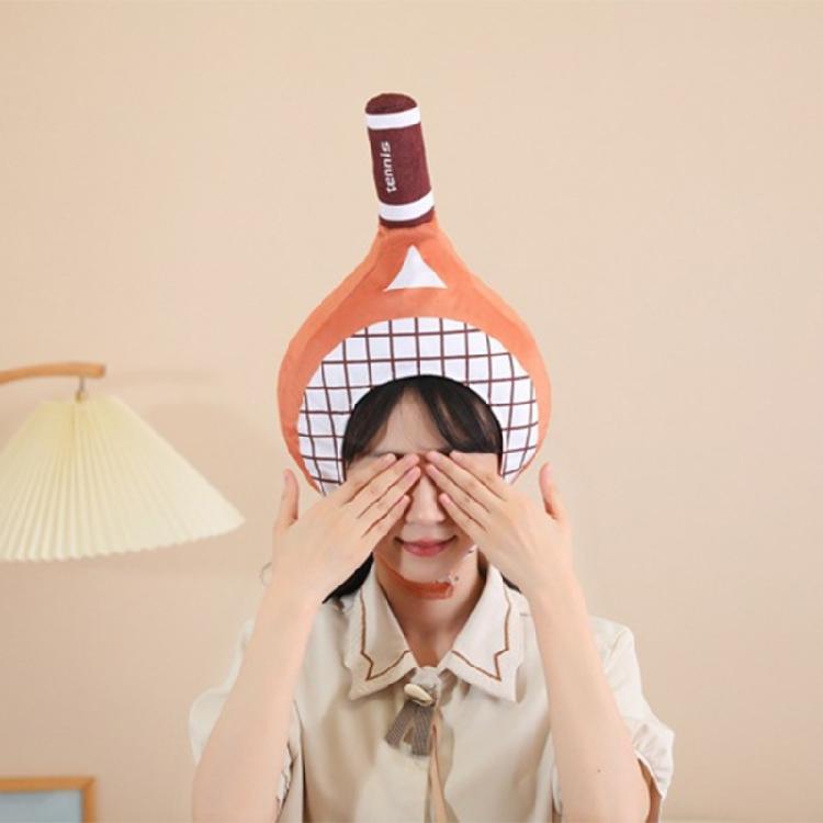 Funny Adult Stuffed Tennis Racket Shape Hat Christmas Headwear Women Teen Carnivals Party Gift Birthday Christmas Hat