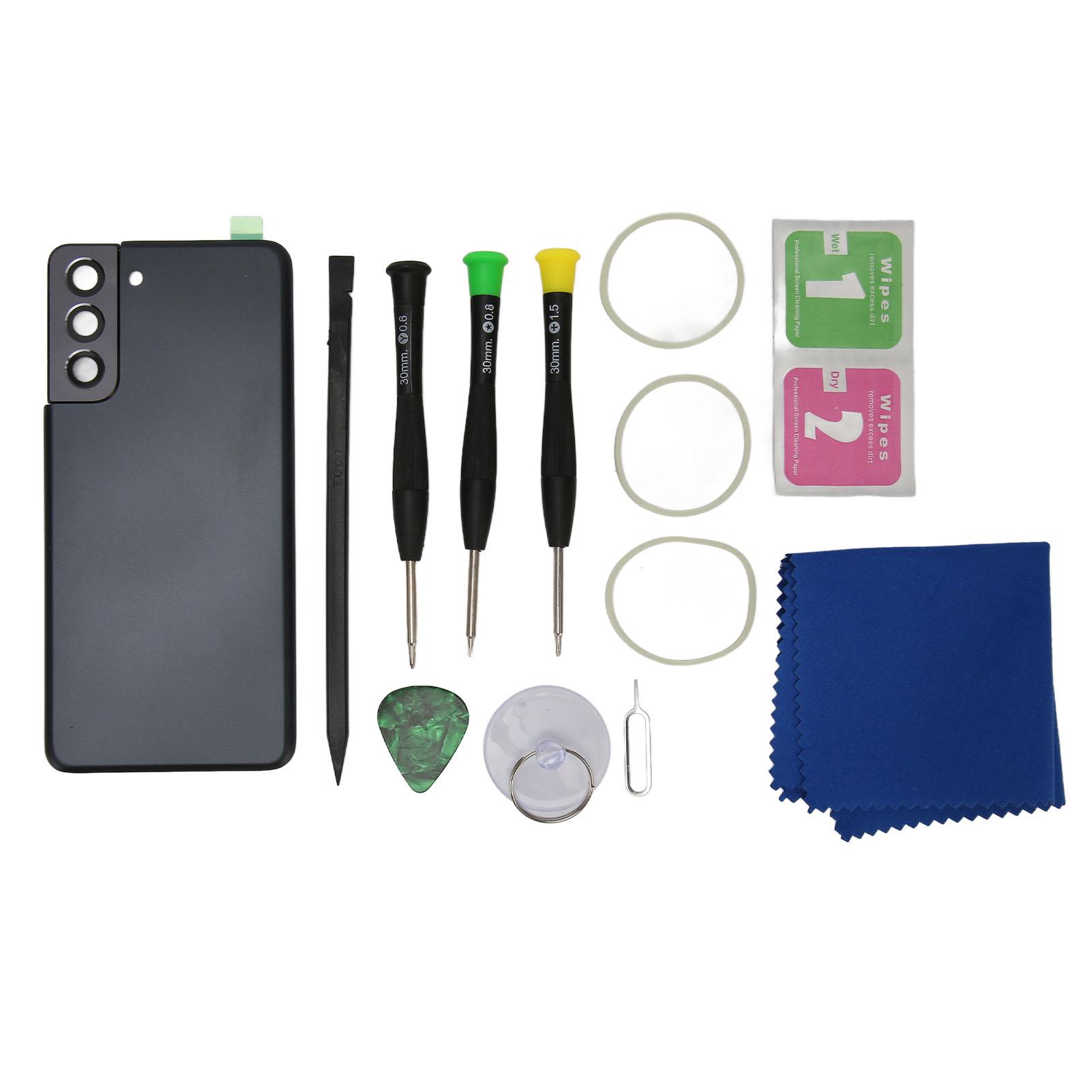 

Back Glass Replacement for 1 Back Rr Cover Hosing Door Repair Replacement Tool Set Accessories with Preinstalled Camera Lens Adhesive